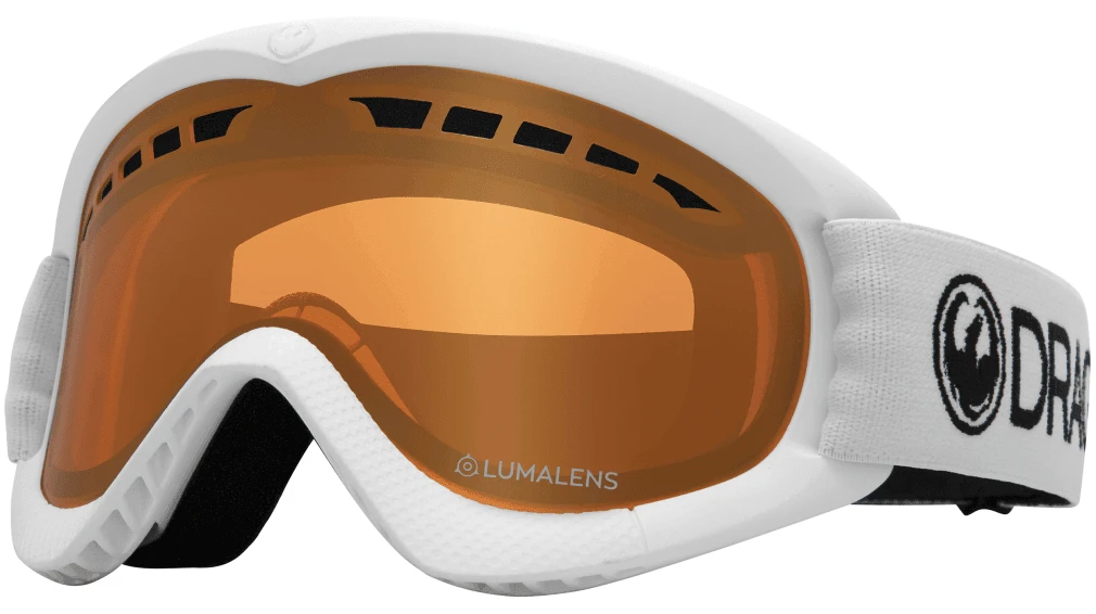 Dragon Alliance Dragon DXS Goggle In White With Lumalens Amber Lens 3 Dragon Alliance Dragon DXS Goggle In White With Lumalens Amber Lens