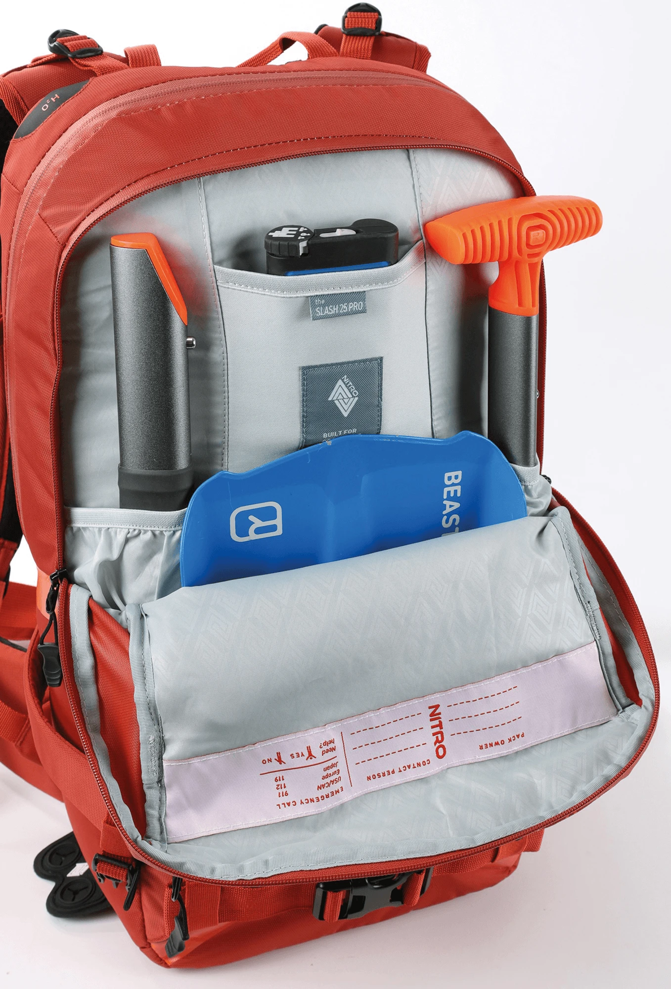 NITRO SNBD/ L1 OUTERWEAR Nitro Slash25 Pro 25L Backcountry Backpack 10 NITRO SNBD/ L1 OUTERWEAR Nitro Slash25 Pro 25L Backcountry Backpack - Image 8