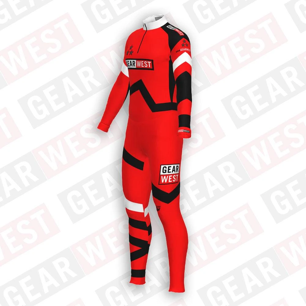 Podiumwear Men's Gear West Red Racesuit 3 Podiumwear Men's Gear West Red Racesuit