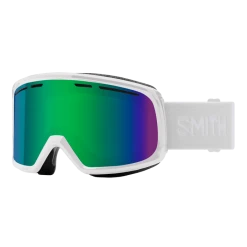 Smith Range Goggle In White With Green Sol-X Mirror Lens