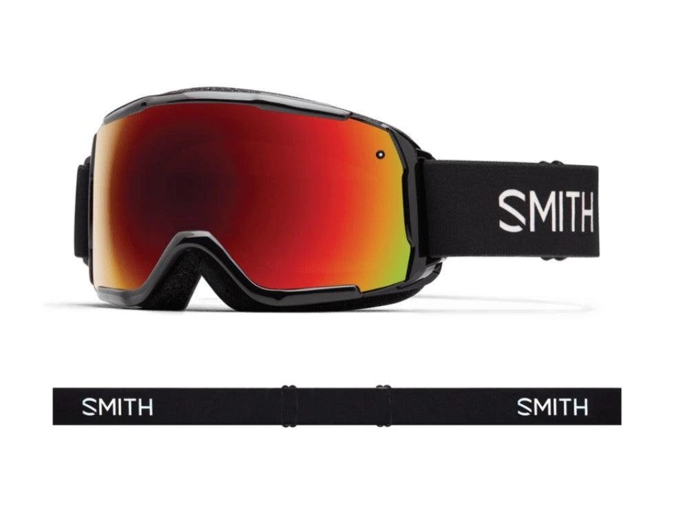 Smith Grom Youth Goggle In Black With ChromaPop Everyday Red Mirror Lens 3 Smith Grom Youth Goggle In Black With ChromaPop Everyday Red Mirror Lens
