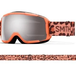 Smith Grom Youth Goggle In Coral Cheetah Print With ChromaPop Sun Platinum Mirror Lens
