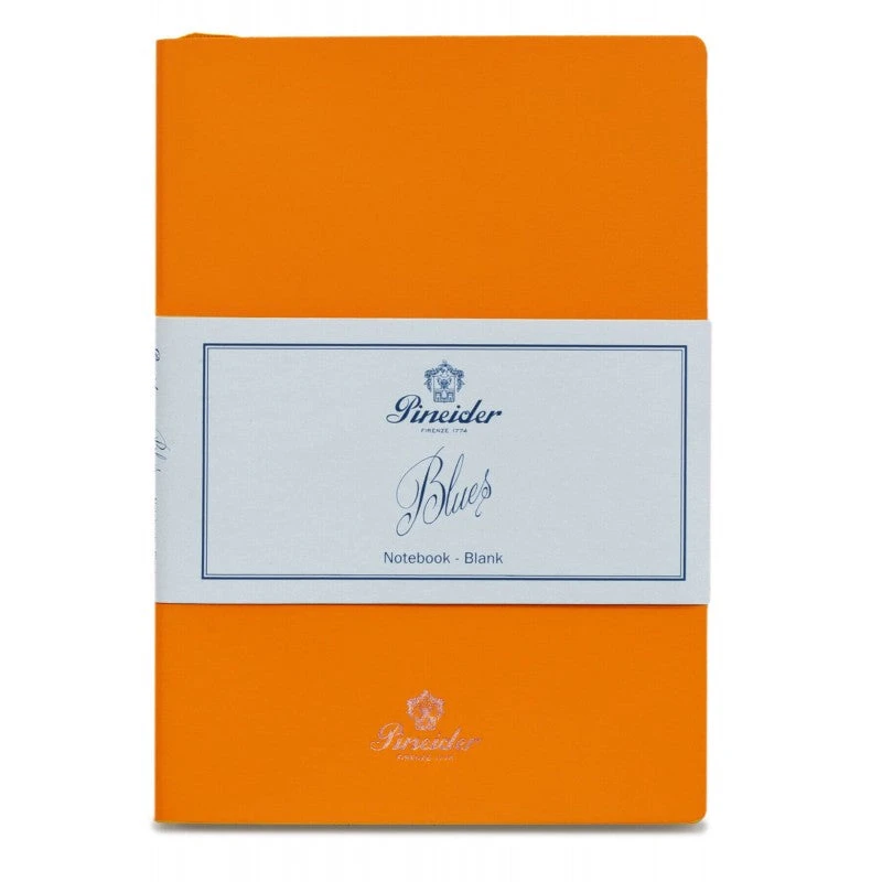 Pineider Blues Notebook, A5, 192 Blank Pages, 55gr Paper, Orange 3 Pineider Blues Notebook, A5, 192 Blank Pages, 55gr Paper, Orange