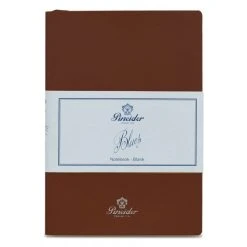 Pineider Blues Notebook, A5, 192 Blank Pages, 55gr Paper, Clay Brown