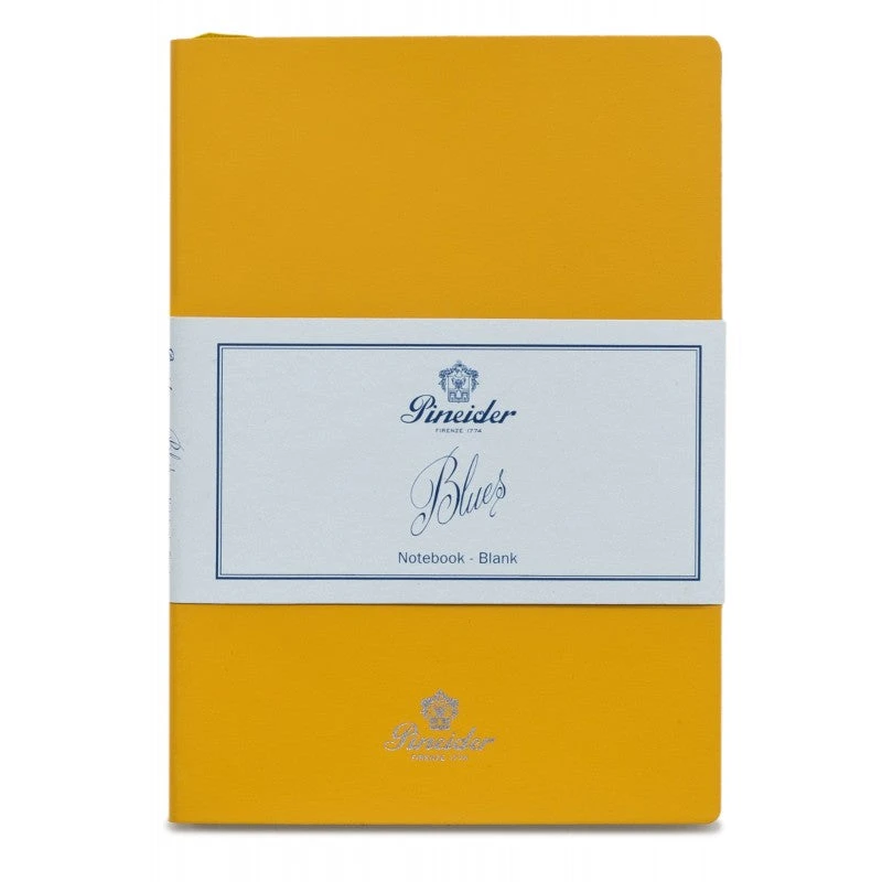 Pineider Blues Notebook, A5, 192 Blank Pages, 55gr Paper, Yellow 3 Pineider Blues Notebook, A5, 192 Blank Pages, 55gr Paper, Yellow