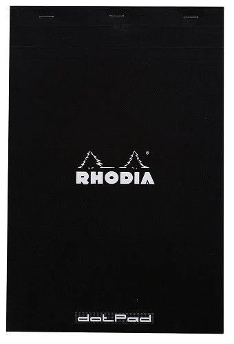 Rhodia Classic Notepads DotPad Top Staplebound 8 1/4 X 12 1/2 Dot Grid Black 80 Sheets 3 Rhodia Classic Notepads DotPad Top Staplebound 8 1/4 X 12 1/2 Dot Grid Black 80 Sheets