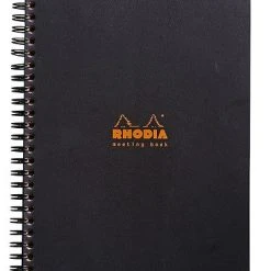 Rhodia Classic Meeting Book, Black, Lined, 6 ½ X 8 ¼