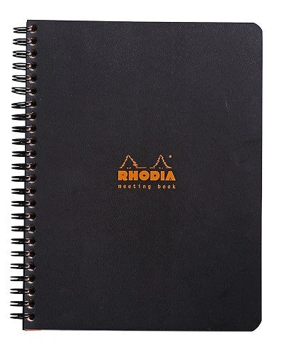 Rhodia Classic Meeting Book, Black, Lined, 6 ½ X 8 ¼ 3 Rhodia Classic Meeting Book, Black, Lined, 6 ½ X 8 ¼